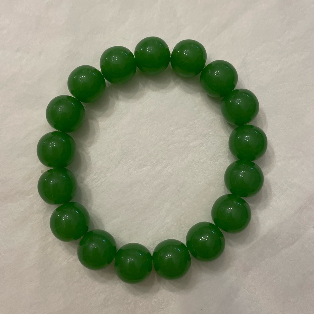 Natural Green Aventurine Bracelet – 10mm Beads, stretch fit - Picture 3 of 7